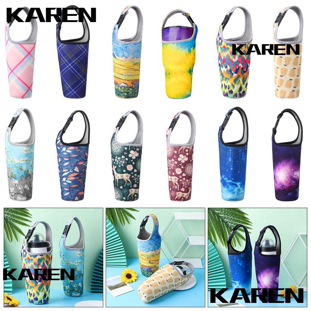 KAREN Eco-Friendly Beverage Bag Anti-Hot Mug Holder Cup Sleeve Portable Accessories Tumbler Tote Bag Fashion Cup Pouch Water Bottle Bag