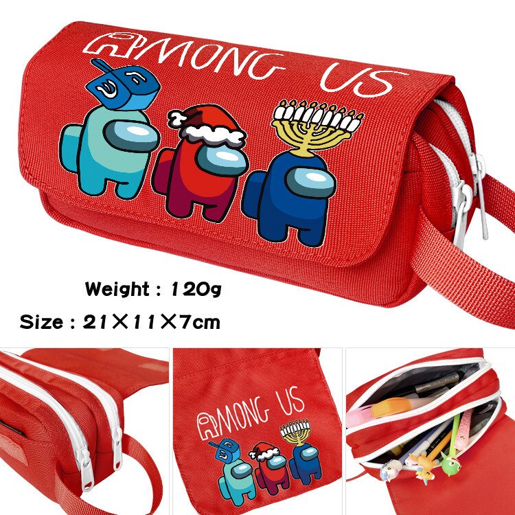 Style Portable Cartoon Game AMONG of US Pencil Case Stationery Box Children Boy Bag Student Storage - Image 4