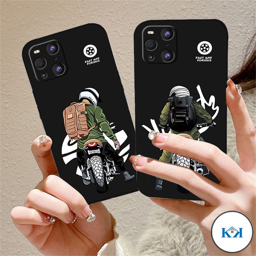 KK Casing Infinix Hot 20s 20i 20 12 12i 11 10 9 Play Lite Note 10 Pro Smart 6 5 Pro Animation Motorcycle Man Straight