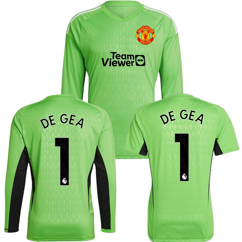 2324 Football uniform David De Gea goalkeeper's shirt The number one goalkeeper wears a green short-length suit