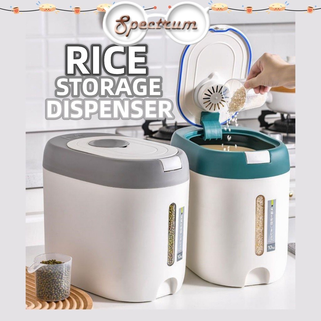 Rice Dispenser Bucket 5KG/10KG Keepers Container Household Storage Insect-proof Moisture-proof Sealed Dry Food Rice Box