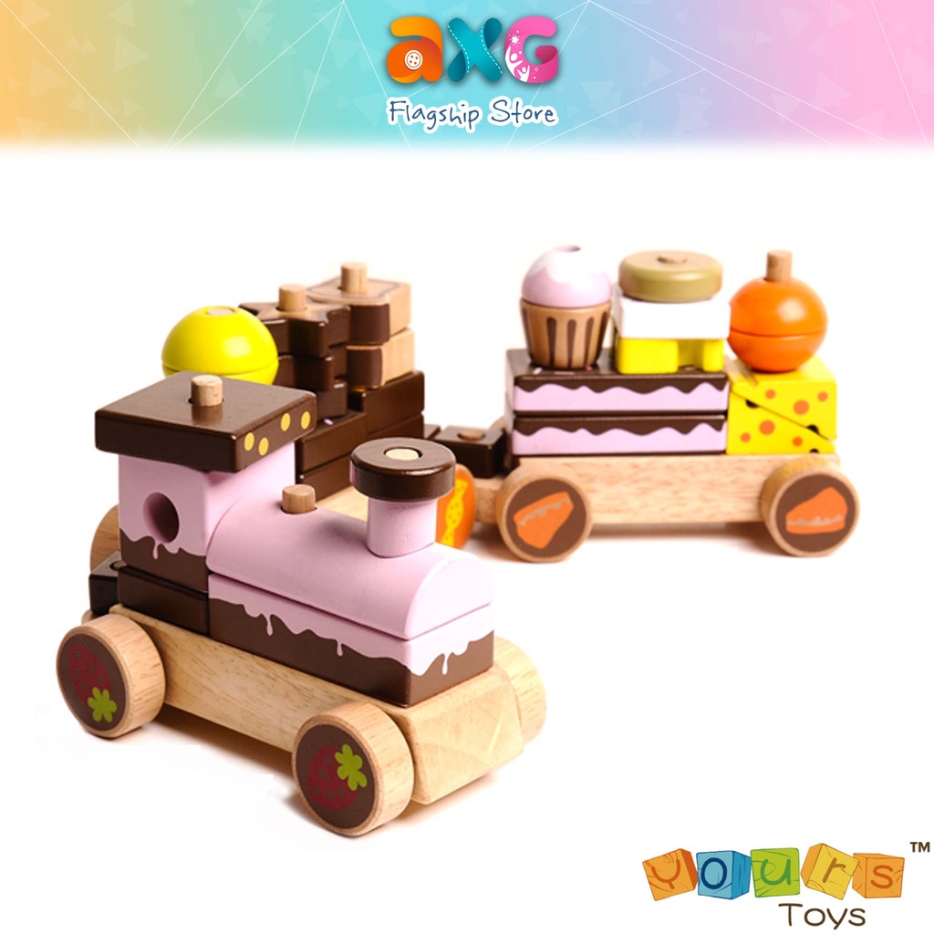 Yourtoys Wooden Desert Train (HC0107) Wooden Educational Toys Kids Montessori Building Blocks