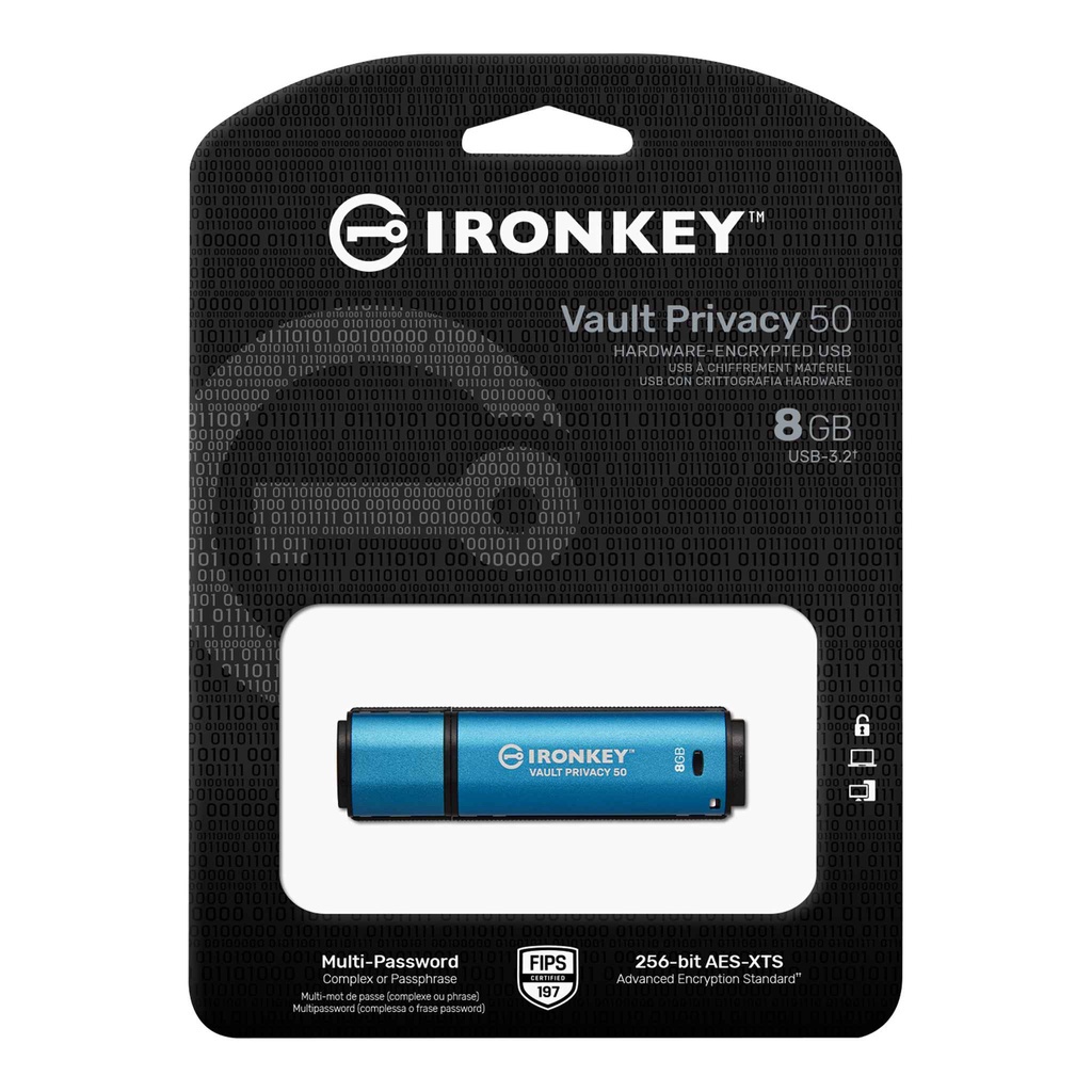 # Kingston IronKey Vault Privacy 50 Series - Encrypted USB Flash Drive # [8GB/16GB/32GB/64GB/128GB/256GB]