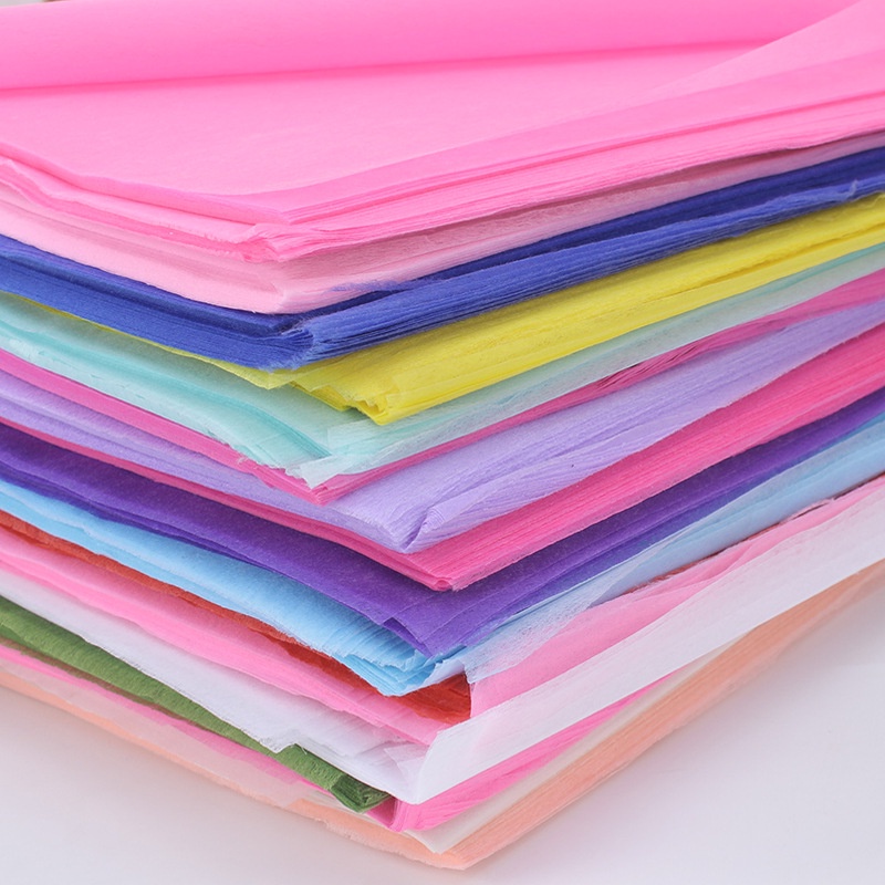 1 Pcs Cotton Paper Mixed Color Wrapped Flower Paper ~ Bouquet Decoration Package Apple Gift DIY Decoration Festival