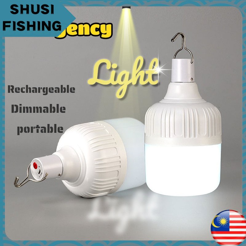Unlimited Rechargeable LED Light Bulb USB Portable Lamp for Emergency Camping Night Market Lampu Malam Kecemasan可充电灯泡
