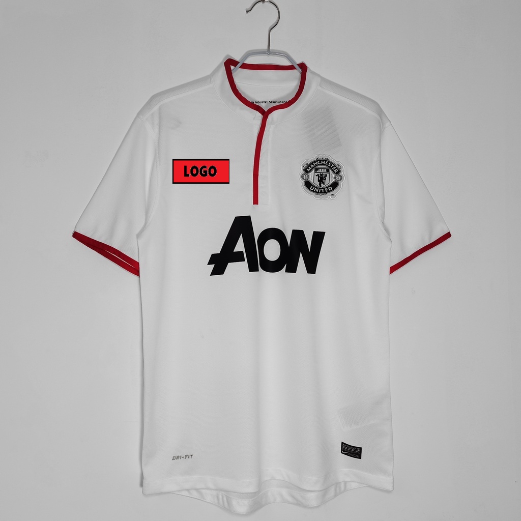 13-14 Manchester United Third Away Retro Man U Soccer Jersey Football