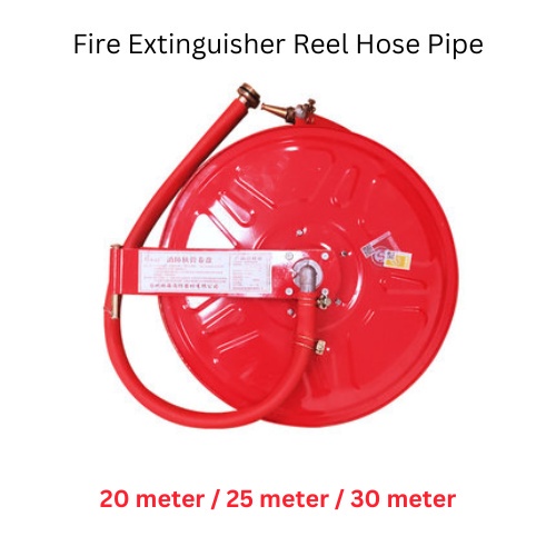 BuyerPick Fire Extinguisher Reel Hose Floppy Disk 20 / 25 / 30 Meter Hydrant Box Self Equipment Firefighting 救火卷线盘灭火器