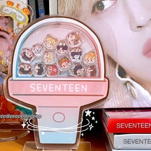 Multiple Discounts SEVENTEEN Acrylic Shake Music Star Merchandise Carat Stick Keychain Free Friend Clip Standing Card Pendant Star Merchandise