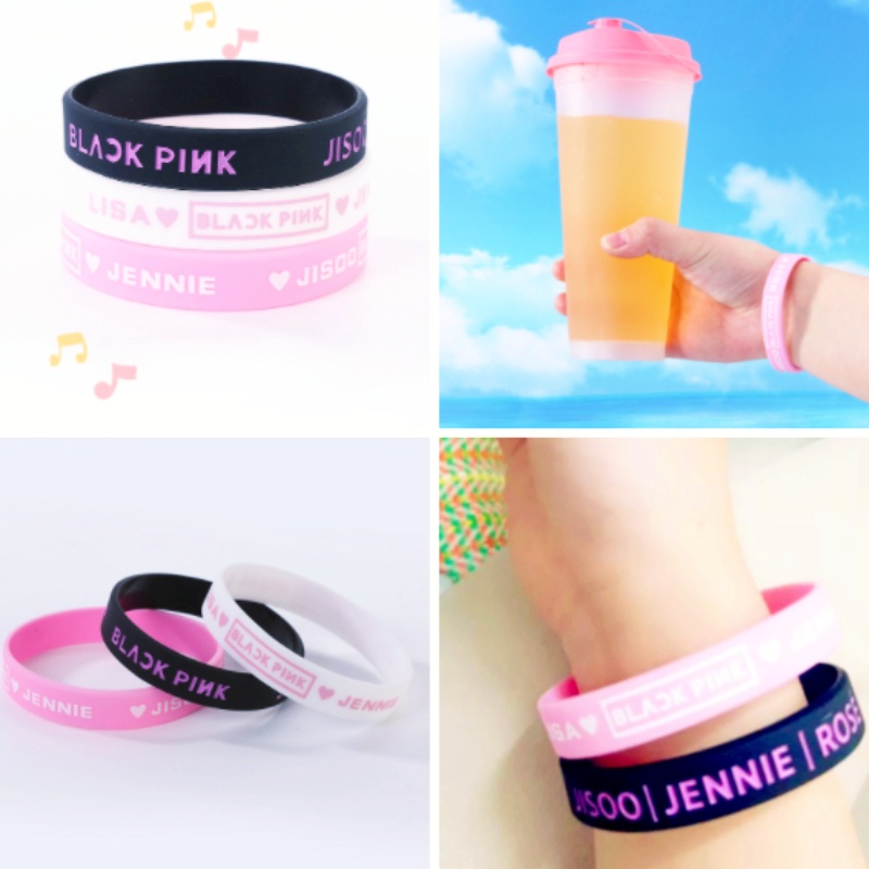 BLACKPINK Silicone Bracelet BTS Fan Support Wristband Sports Bracelet Strap