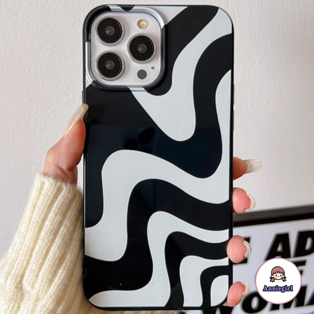 Vintage Zebra Pattern Glossy Phone Case Compatible for IPhone 14 13 12 11 Pro Max 14 Plus Ultra Slim Shock Resistant Soft TPU Back Cover