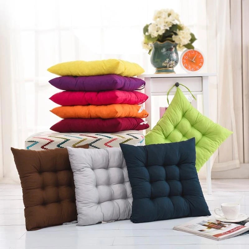 READY STOCK Cotton Anti Slip Chair Cushion Square Seat Pad Chair Pad Dining Chair Cushion Sofa Home Office Car Seat Tatami Kusyen Pad