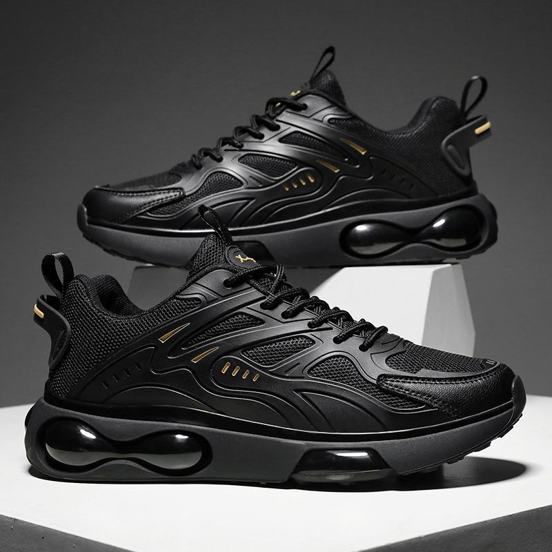 2023 New Pop Rice Men's Shoes Fashion Air Cushioned Sports Shoes Casual Men's Shoes Trend Breathable Youth Thick Sole Running Shoes