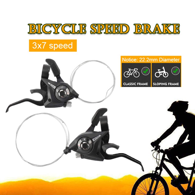 Reliable Multi 1pair Bicycle Derailleur MTB GEAR Shifter/Brake 3 x 7 Speed Lever VBrake Bike trigger shifter Brake Ha... - Image 5