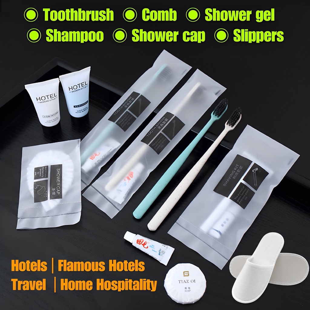 Hotel disposable soft toothbrush toothpaste set hotel supplies disposable comb ubat gigi berus gigi lembut pakai buang