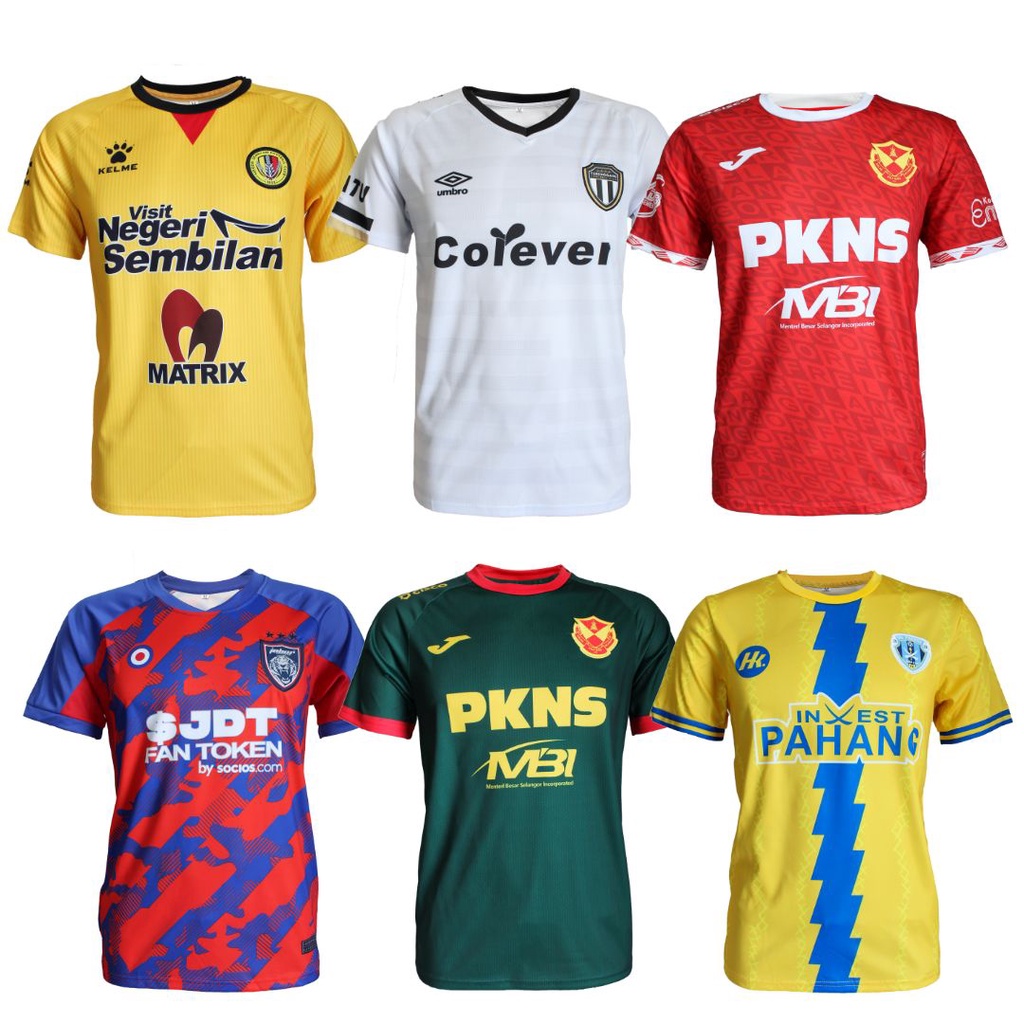 (HARGA BORONG) MEN JERSEY T-SHIRT LIGA SUPER MALAYSIA DESIGN NEGERI HOME AWAY BARU FOOTBALL CLUB SOCCER