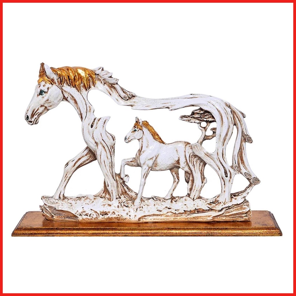 Indian Resin Horse Statue Resin Horse Handicraft Ornaments Decorative Horse Sculpture Suitable for Bookshelf Desk iadmy