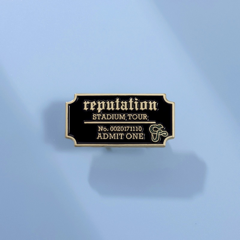 Famous Singer Taylor Swift Enamel Pins Music Reputation Album Brooch Concert Ticket Pin Lapel Badges Jewelry Gift for Fans