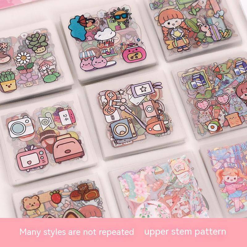 10 non repeating stickers, hand ledger stickers, cute and personalized anime stickers, girl cartoon cute decoration, waterproof notebook materials, stickers, DIY water cup phone case