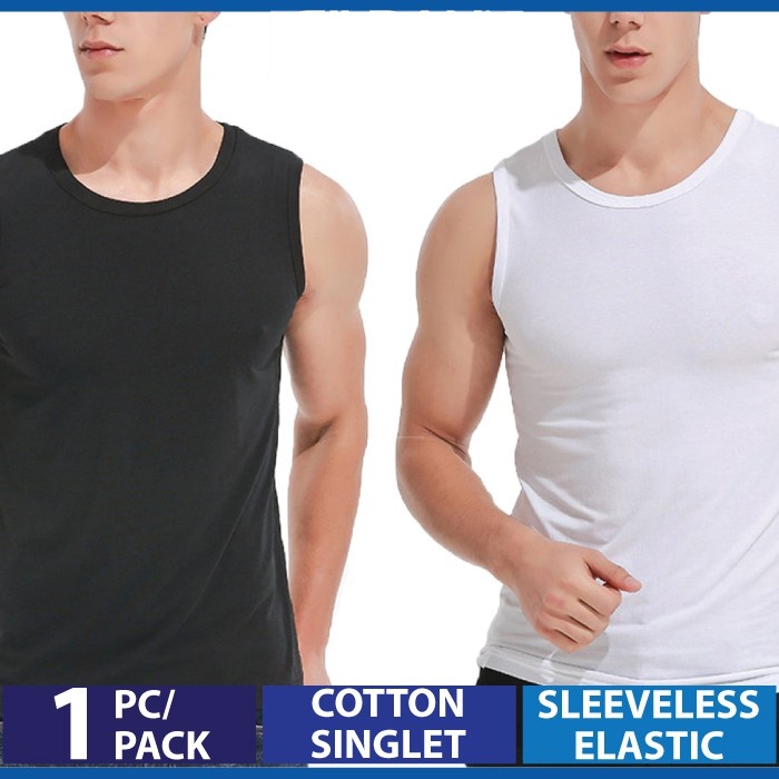 Men Adult Plain Singlet / Tank Top / Sleeveless Cool Airy Breathable Elastic Sport Tops
