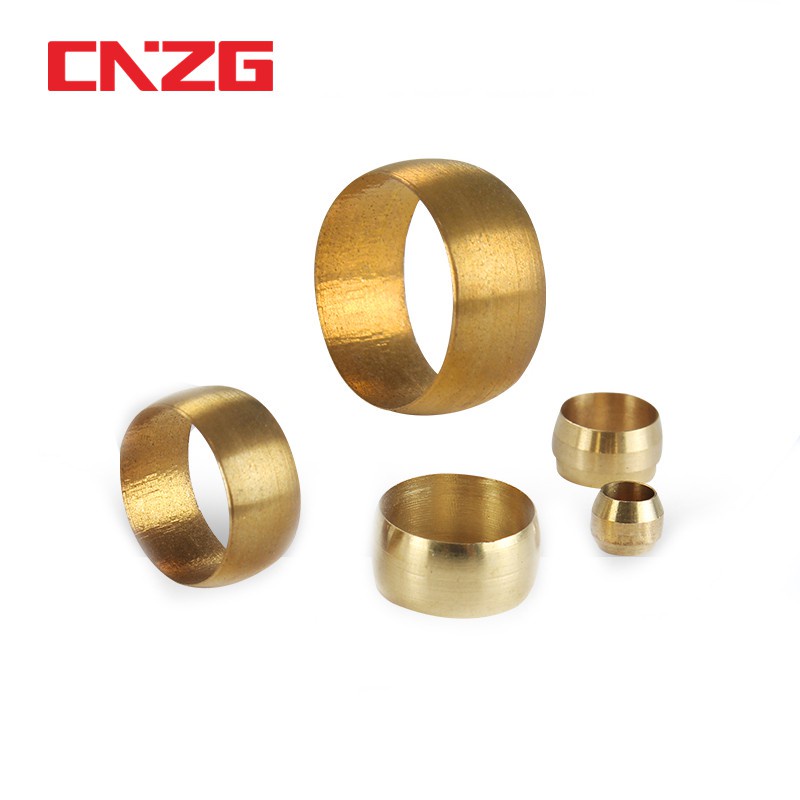 Premium Reliable 10pcs Double Taper Ferrule Compression Brass Fitting Olive Sleeve seal ring fittings Tube centralize... - Image 2