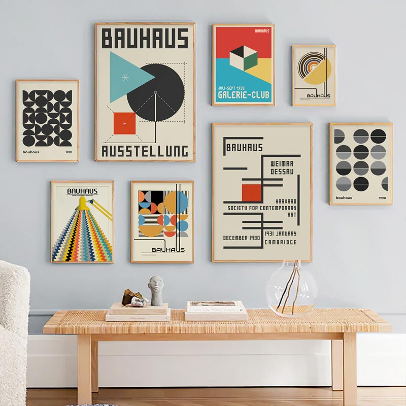 Abstract Bauhaus 3D Geometric Film Lines Posters and Prints Nordic Japan Wall Art Canvas Painting Modern Pictures for Home Decor