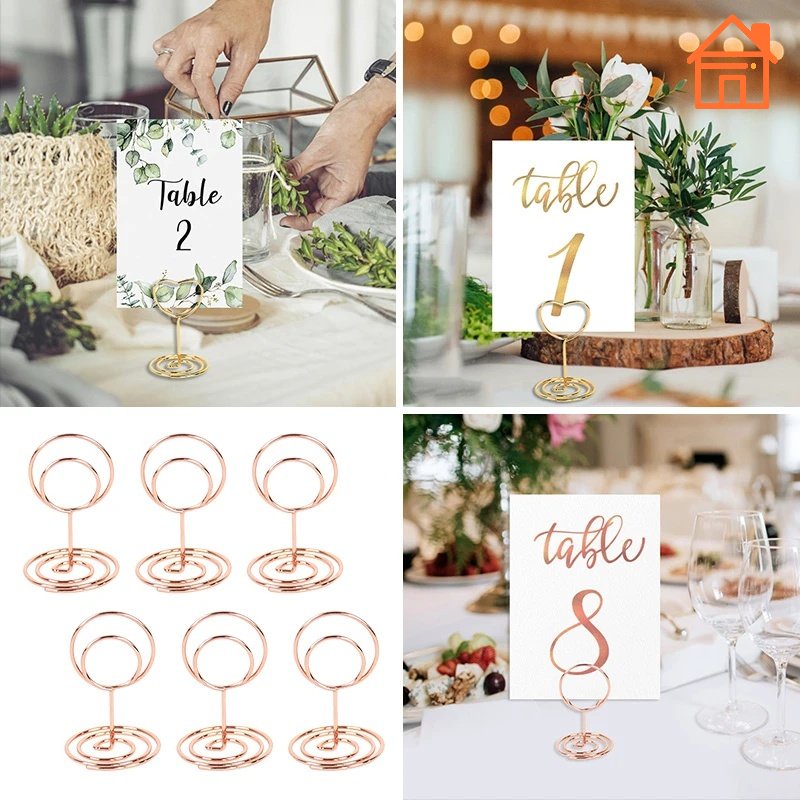 Wedding Table Location Number Business Card Holder/Alloy Love Shape Romantic Photo Display Stands