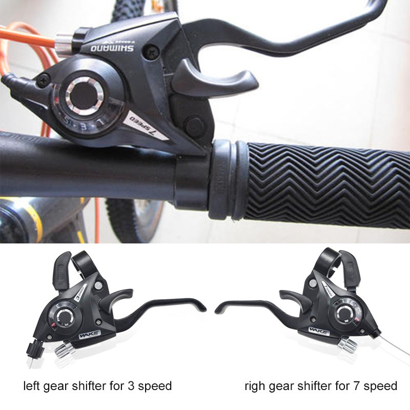 Reliable Multi 1pair Bicycle Derailleur MTB GEAR Shifter/Brake 3 x 7 Speed Lever VBrake Bike trigger shifter Brake Ha...