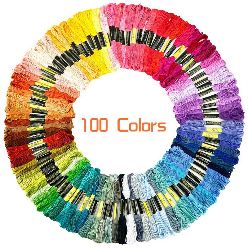 50/100 pcs Anchor Similar DMC embroidery floss Cross Stitch Cotton Thread Floss Sewing Skeins Craft Wholesale & Retail