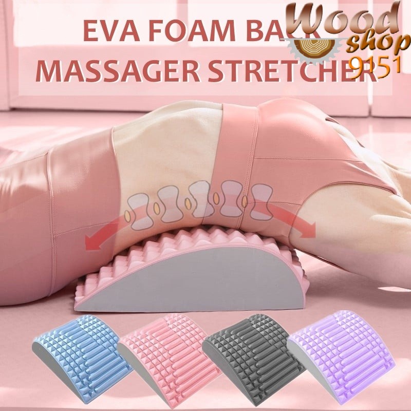 EVA Foam Back Massager Stretcher Pillow Spinal Traction Posture Correct Fitness Lumbar Support Relaxation Pain Relief