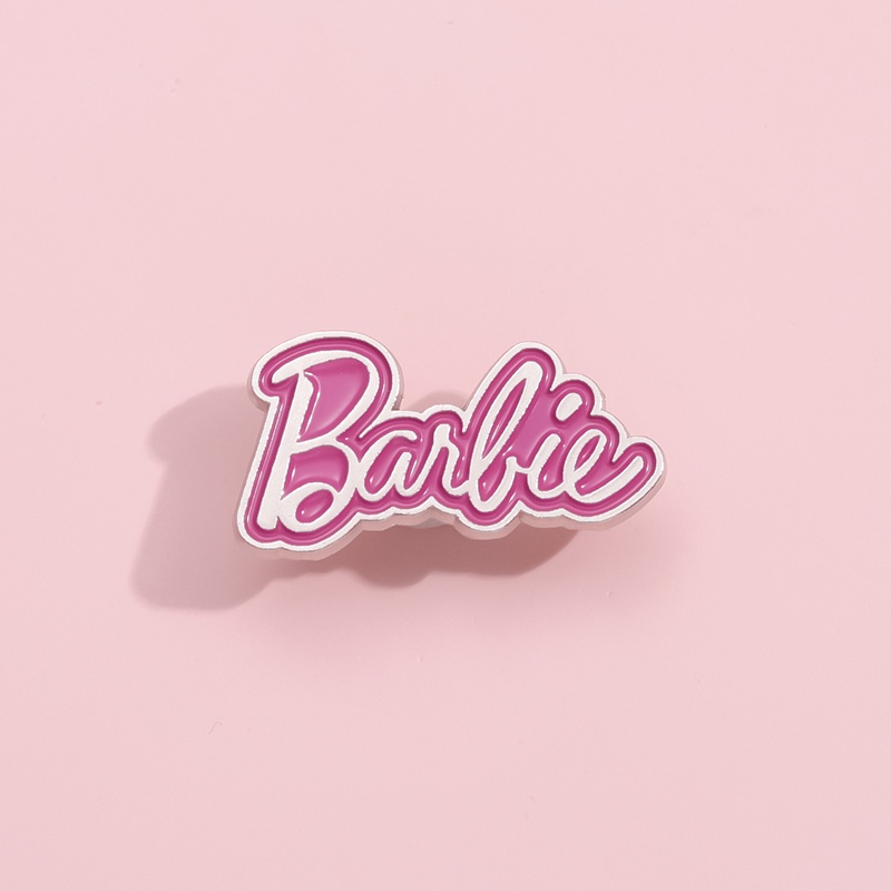 Kawaii Pink Barbie Brooches Cute Anime Brooch Lapel Badges Clothes Backpack Jewelry Gift for Friends