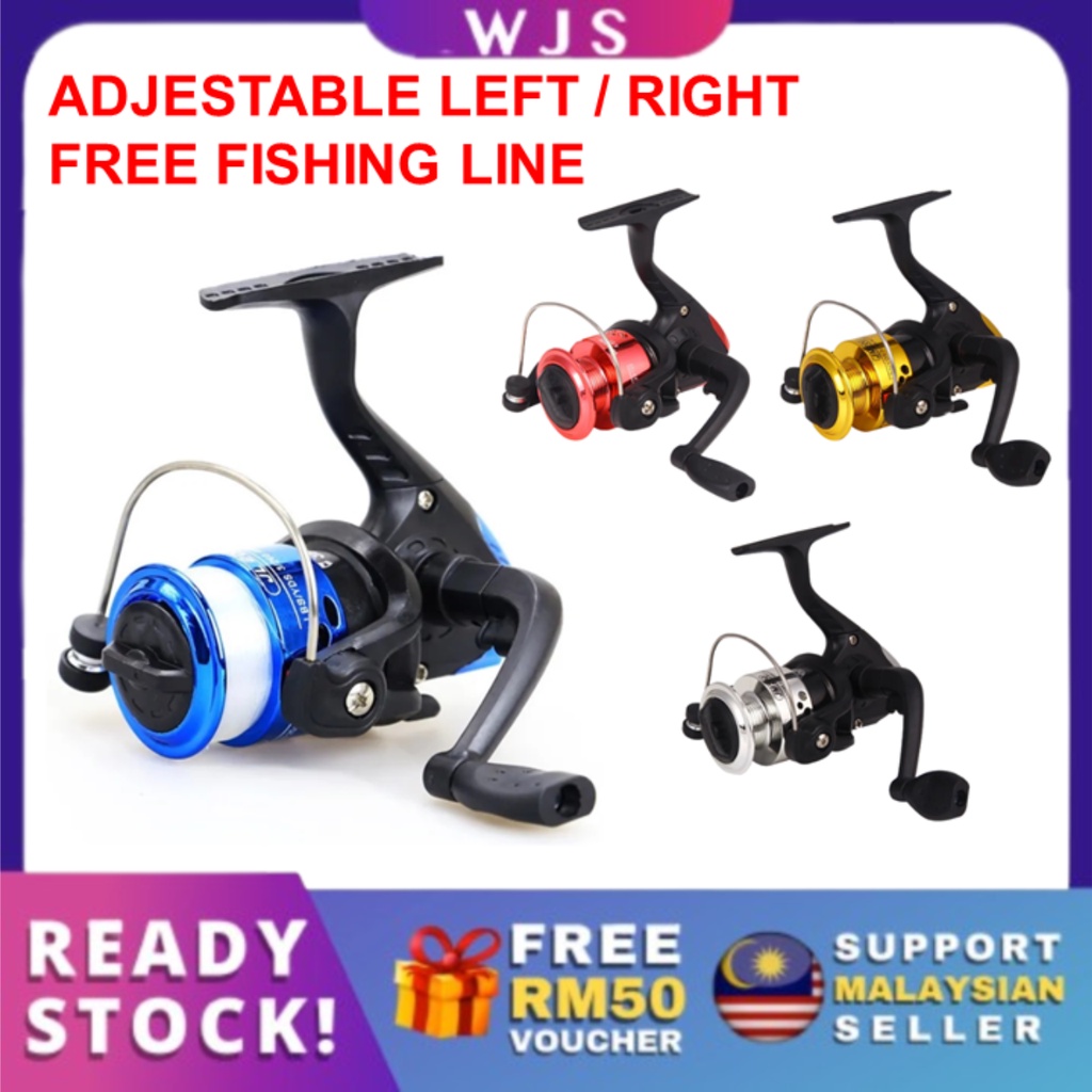 FREE FISHING LINE) WJS Fishing Reel Spinning Reel Lure Wheel