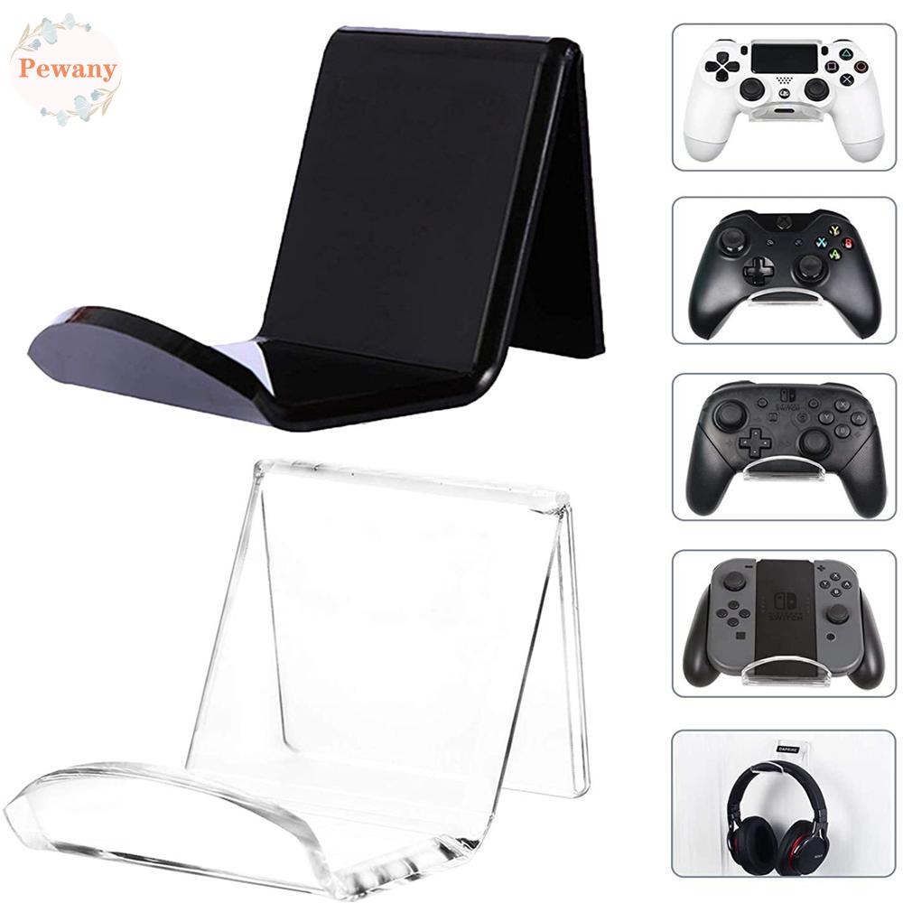 PEWANY Universal Headset Hanger Easy Install Earphone Rack Headphone Holder Game Controller Holder PS4 Controller Accessories Sticking Display Hook Durable Acrylic Gamepad Stand/Multicolor