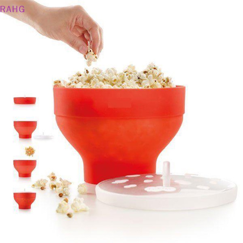 RAHG Popcorn Bowl With Lid Microwave Popcorn Bucket Creative Foldable Popcorn Maker NEW