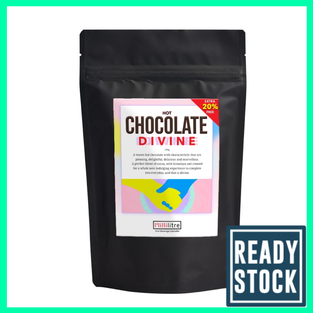 :BEST BUY [ Local ] Millilitre Hot Chocolate Divine Cokelat Drink Grind Brew Caffeine (300g)