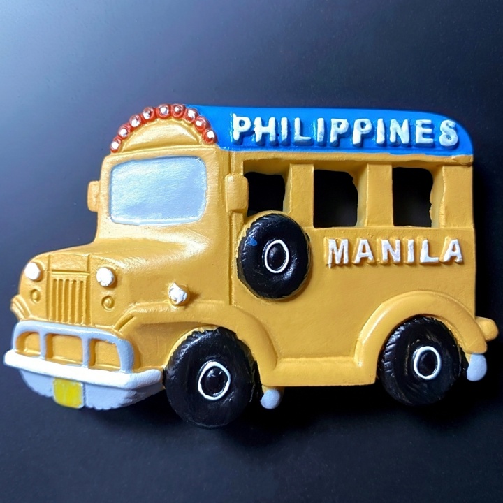 Manila Sudden Vehicle, Philippines Fridge Magnets Tourist Souvenir Refrigerator Stickers Commemorative Home Decoration