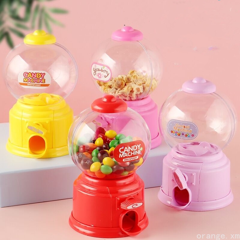 【HOT】Cute Mini Candy Gumball Dispenser Kids Toy Vending Machine Saving Coin Bank Educational Toy For Children
