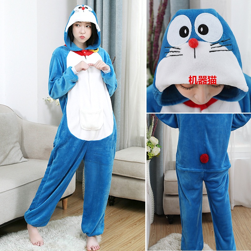 Purpose Quality Kigurumi Doraemon Anime Cosplay Costumes Women Men Animal Cartoon Onesie Local