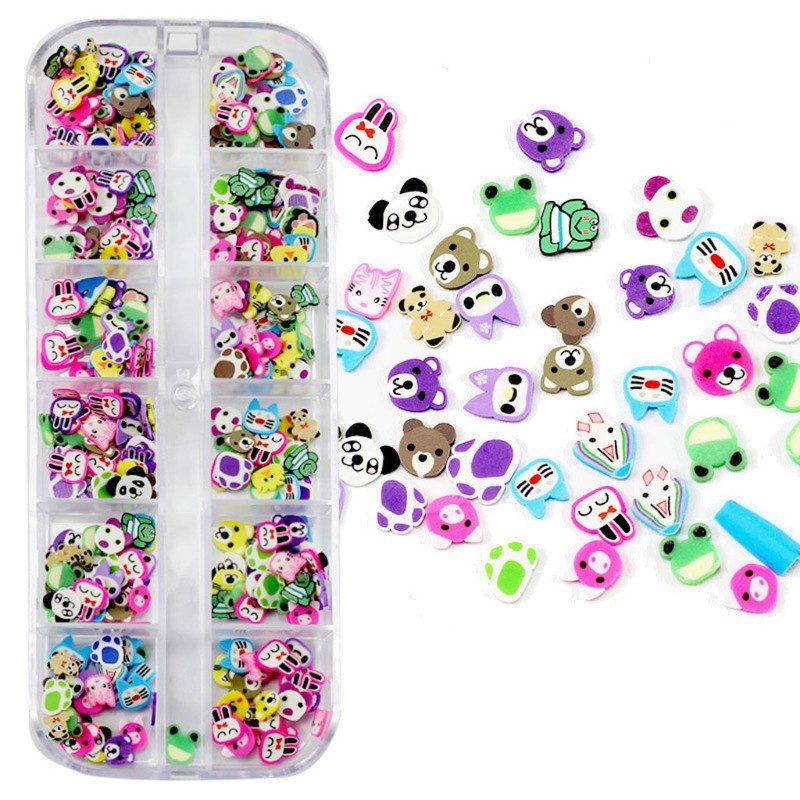 Reliable Quality INF 12Pc Soft Polymer Clay Mini Flower Fruit Animals Heart Resin Mold Fillings Craft Versatile Durable - Image 2