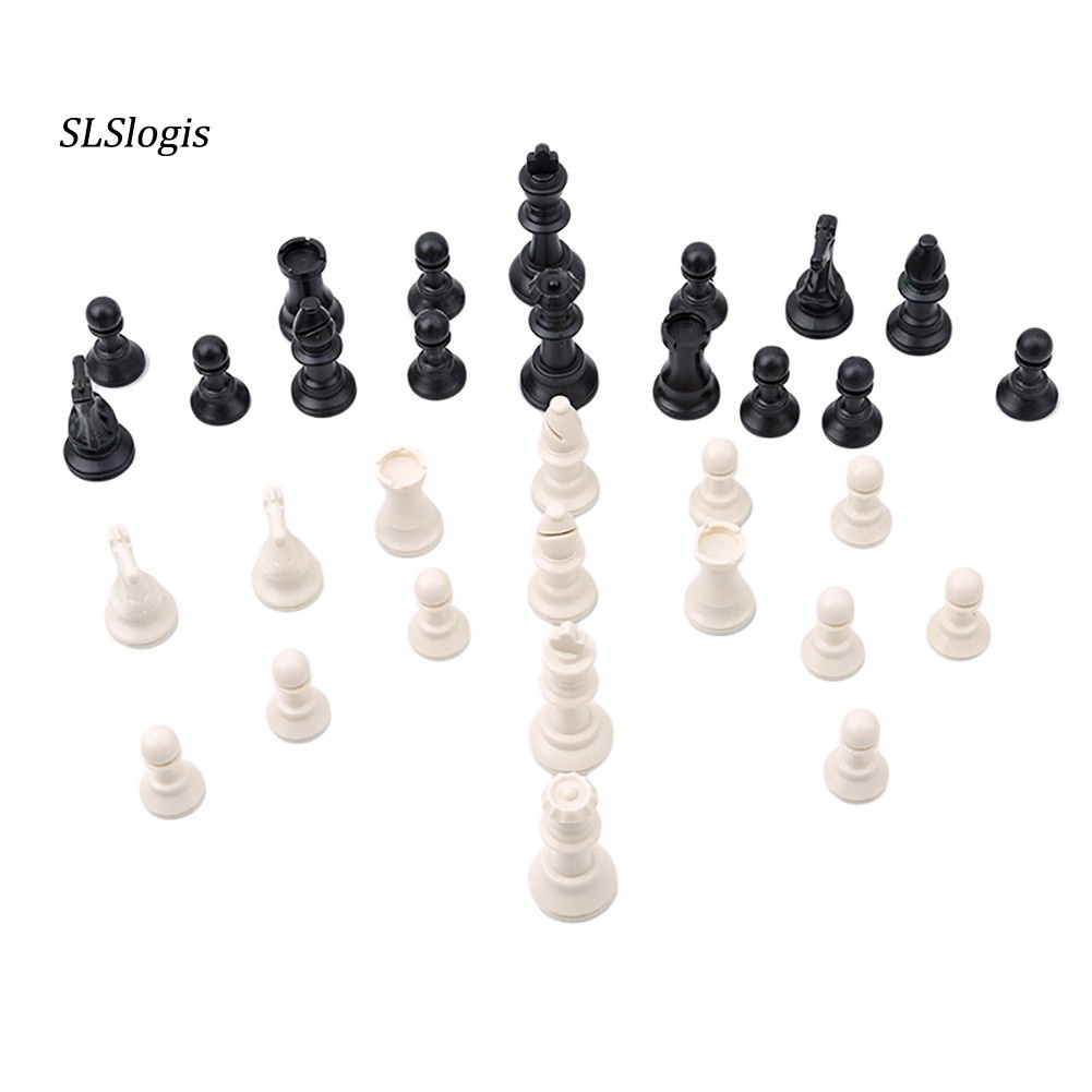 Have Premium SLS 32Pcs/Set Black & White Plastic Medieval Chess Pieces Game Chessmen 65/75/95mm Multi Purpose - Image 3