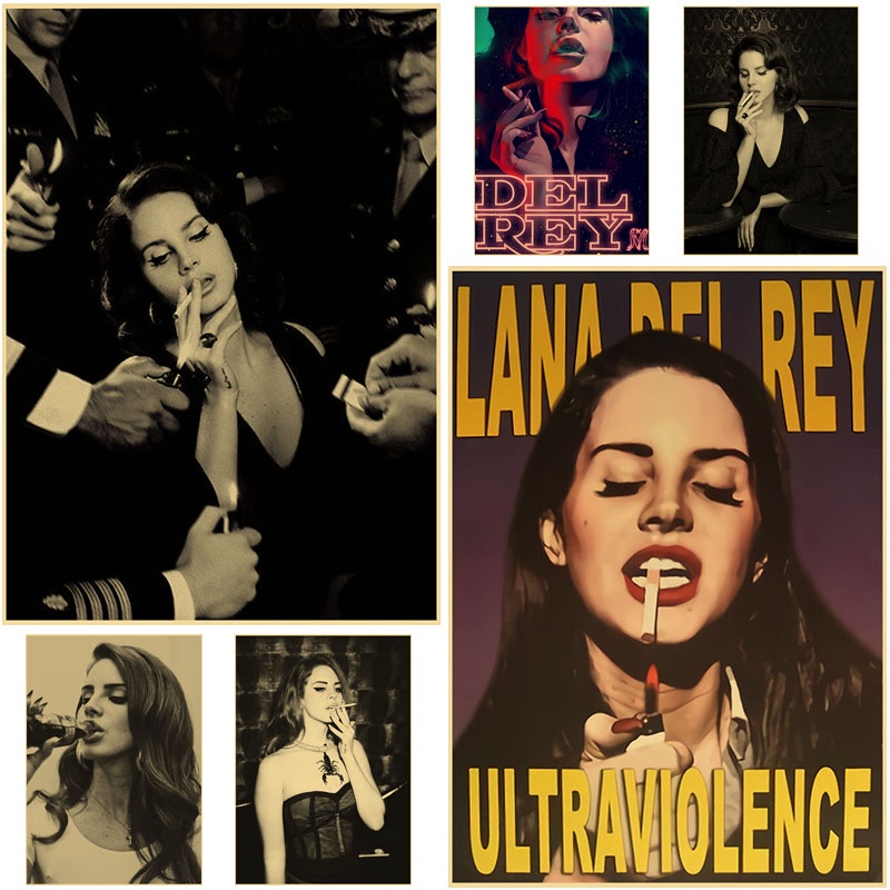 Durable Versatile Lana Del Rey Singer Kraft Paper Poster Vintage Born Die Ultraviolence Posters Wall Art Painting Roo... - Image 2