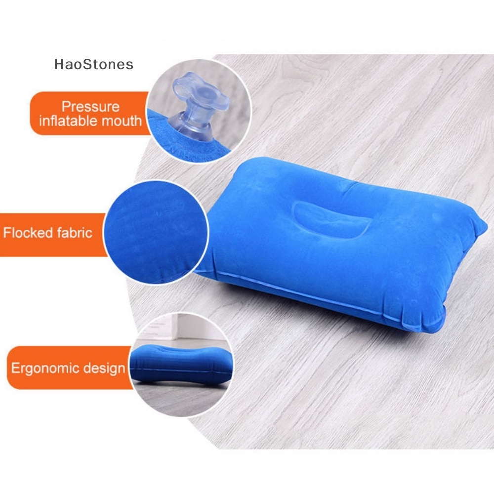 Premium Must HaoStones PVC Portable Ultralight Inflatable Air Pillows Neck Support Headrest Camping Sle MY - Image 5