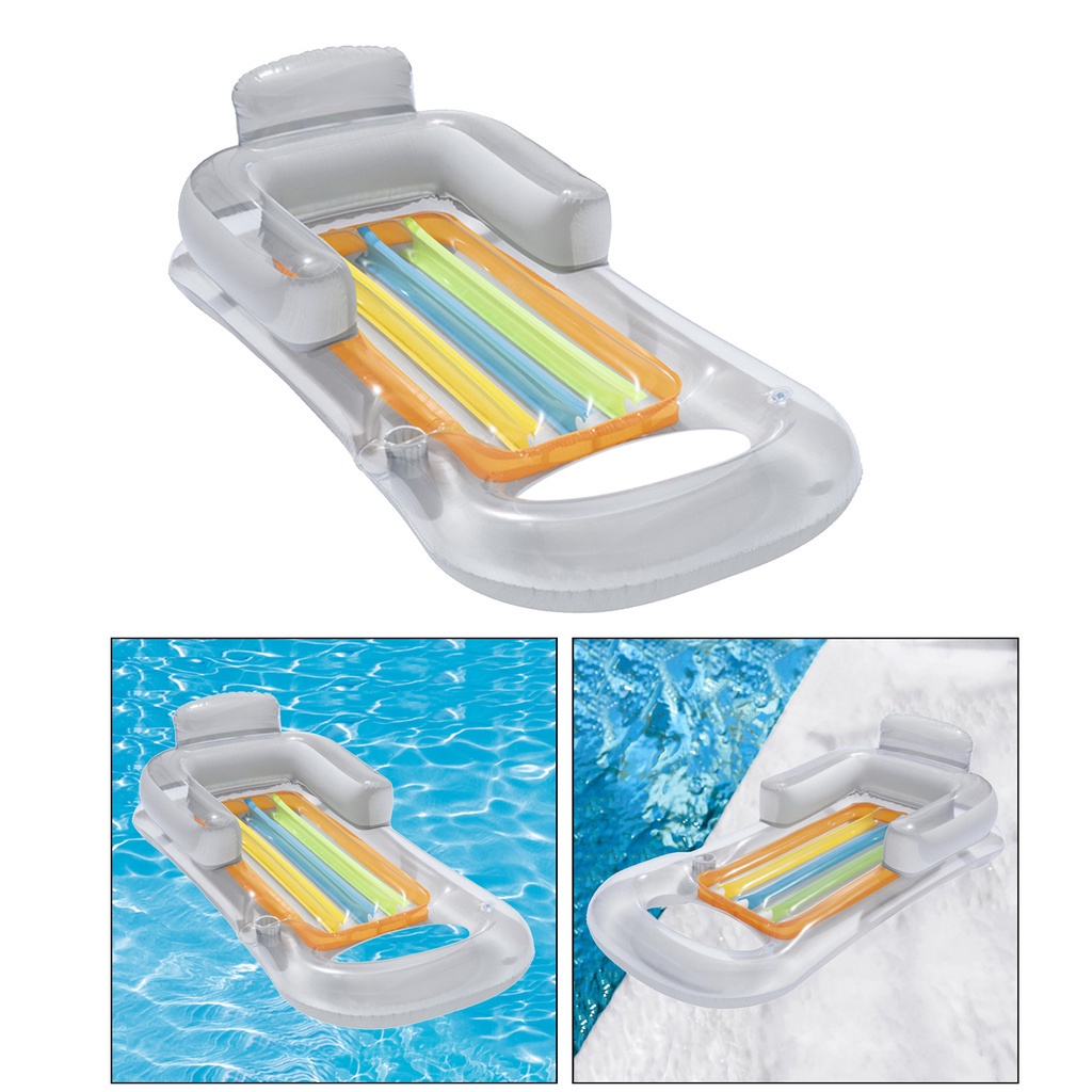 Durable Premium Water Chair Inflatable Swimming Pool Float Lounge Comfortable Pools Armrest Lounger Bed Hammock Vaca ... - Image 3