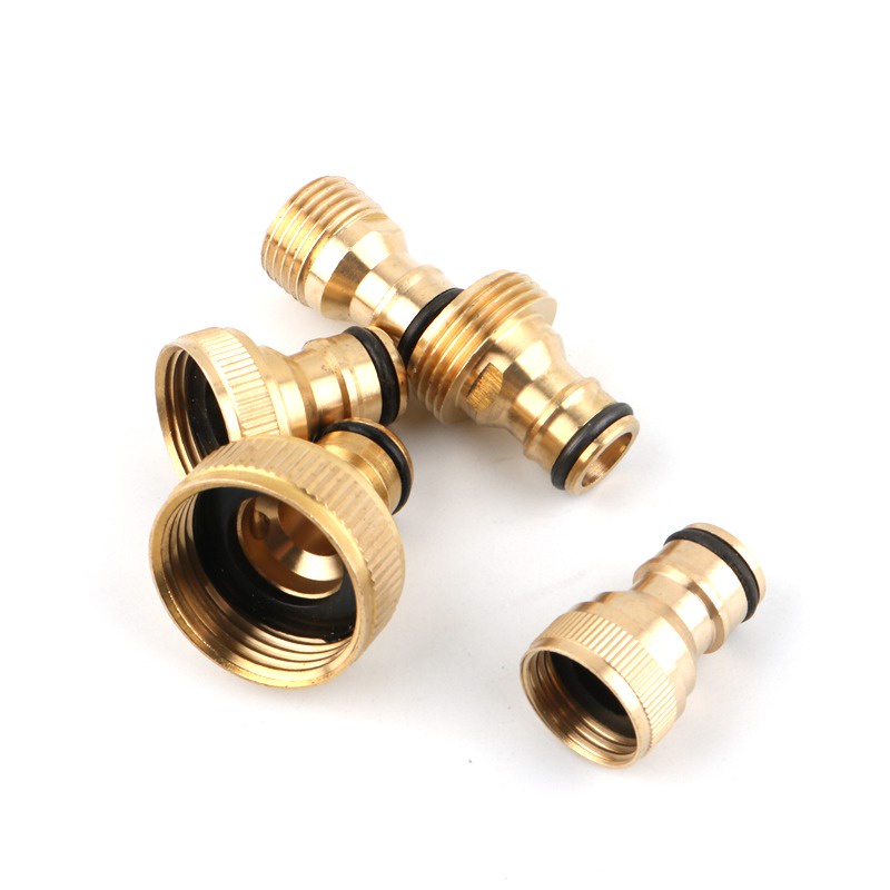 1pc Brass 1/2" 3/4“ 1 Inch Thread Quick Connector Garden Irrigation Connector Faucet Nozzle Adapter Water  Joints