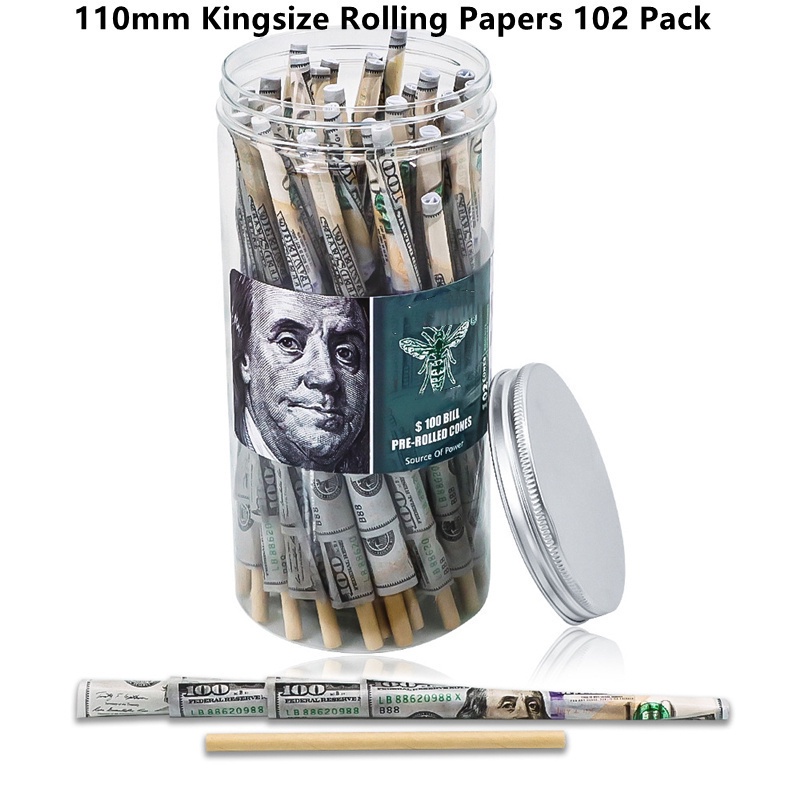 Versatile Premium Rolling Papers King Size 110mm Pre Rolled Cones Tips Fruit Flavored 72 Pack Horn Tube Roll Box Clga... - Image 2