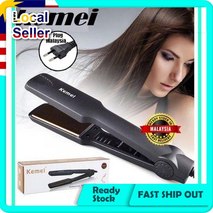 KEMEI KM-329 Professional Ceramic Heating Hair Straightener Styling Tools With Fast Warm-up Thermal