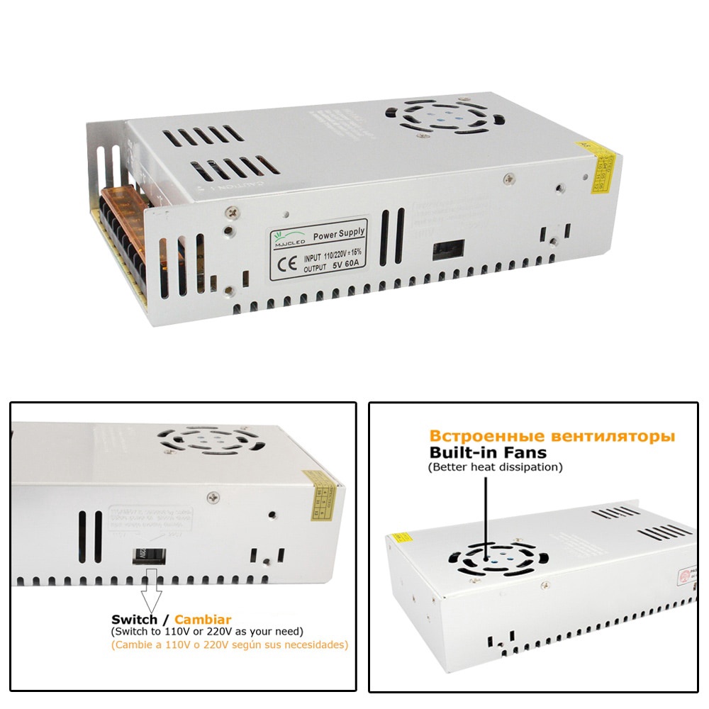 Premium Reliable 5V Power Supply 5A 10A 20A 30A 40A 60A 70A 110V AC DC 220V Transformer Essential Durable - Image 3