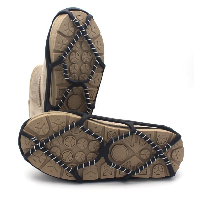 Fitness Athletic Winter Ice Snow Anti Slip Spikes Grippers Crampon Cleats Shoes Boots Chains Gym - Image 2