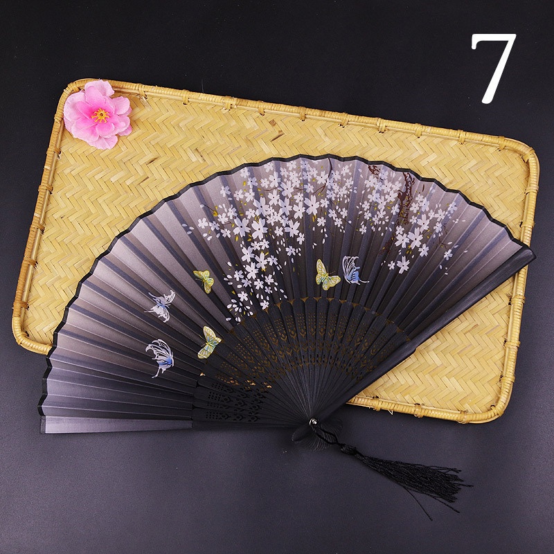 Essential Premium Hand Fan Kipas Vintage Style Silk Folding Chinese Japanese Pattern Art Craft Gift Home Decoration O... - Image 5