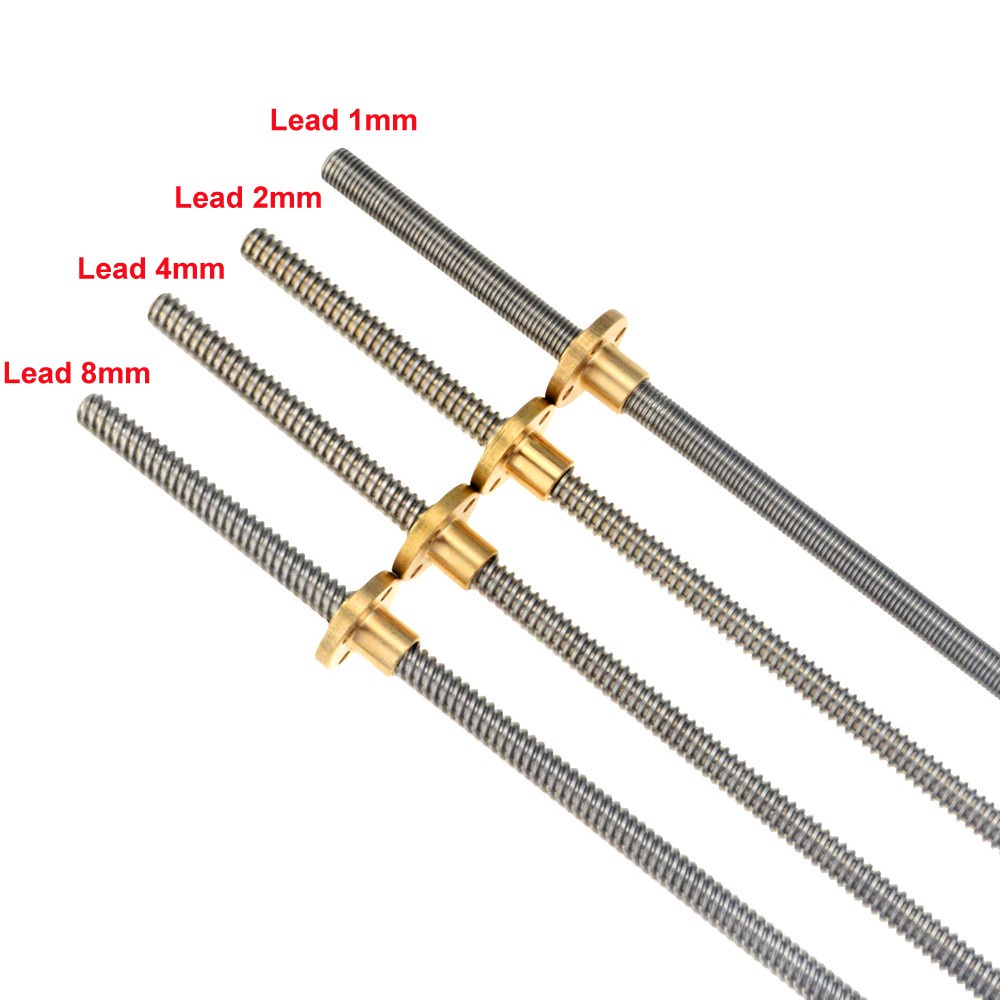 Quality Must 3D Printer CNC THSL-300-8D Trapezoidal Rod Lead Screw Thread 8mm T8 1mmLength 100mm 200mm 300mm 400mm 50... - Image 4