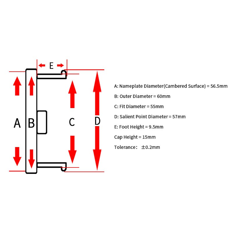 Quality Reliable 4pcs universal 60mm vossen center cap logo emblem sticker wheel cover rim car hub Have Multi - Image 3